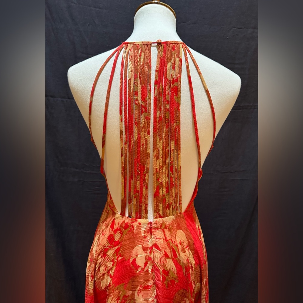 NWT HALSTON HERITAGE
Strappy Handkerchief-Hem Maxi Dress SZ 8